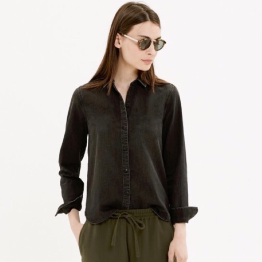 Madewell • Black Vintage Chambray Top